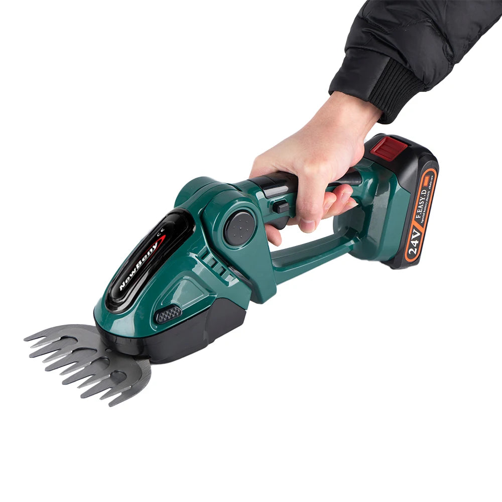NEWBENY 2 IN 1 Electric Hedge Trimmer Cordless Portable High Power Household Lawn Mower Rechargeable Pruner Weeding Garden Tools