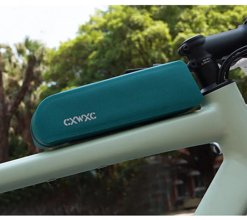 CXWXC Bicycle Magnetic Lid Top Tube Bag With Bolts Mounted & Straps Two Way Install MTB Road Bike Waterproof Front Frame Bag