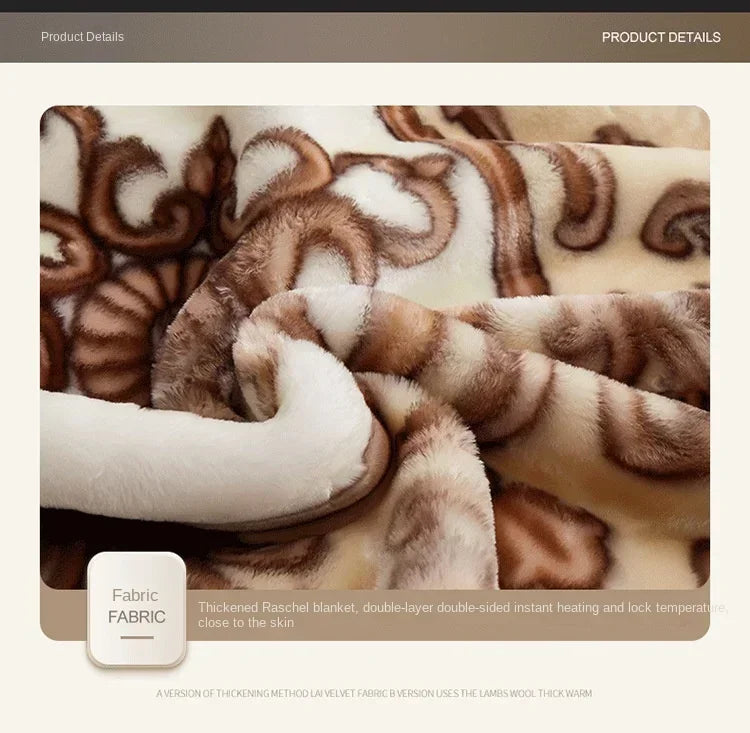 Soft Warm Weighted Blankets for Beds Thickened Quilt Duvet Soft Coral Fleece Flannel Blankets Double Side Plush Comforter Quilt