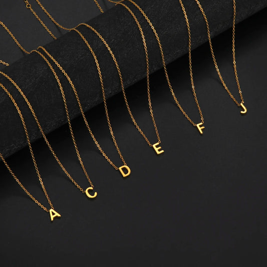 Cazador Personalized Initial Necklace – Minimalist A–Z Charm on Stainless Chain