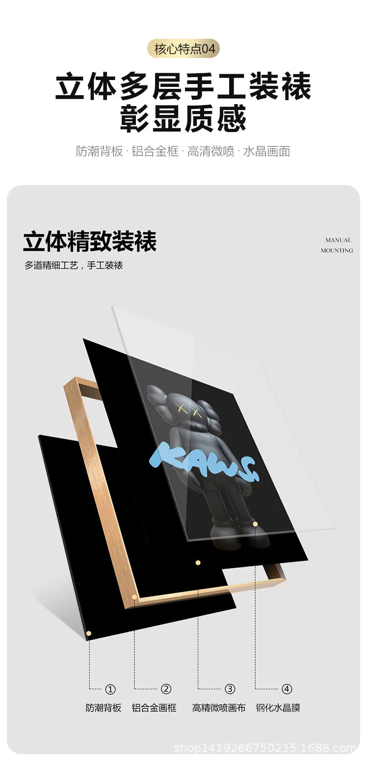 Simple modern fashion aluminum wall clock clock with temperature calendar clock