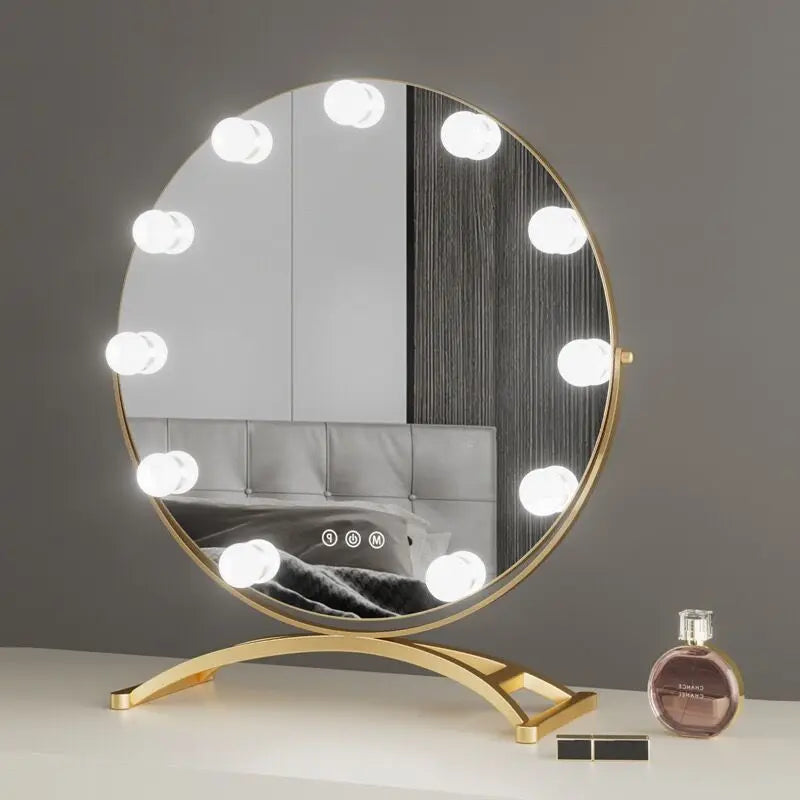 Makeup Mirror with Lights Lighted Cosmetic Vanity Mirror with Led Bulbs for Dressing Bedroom Tabletop Best Gifts for girl women