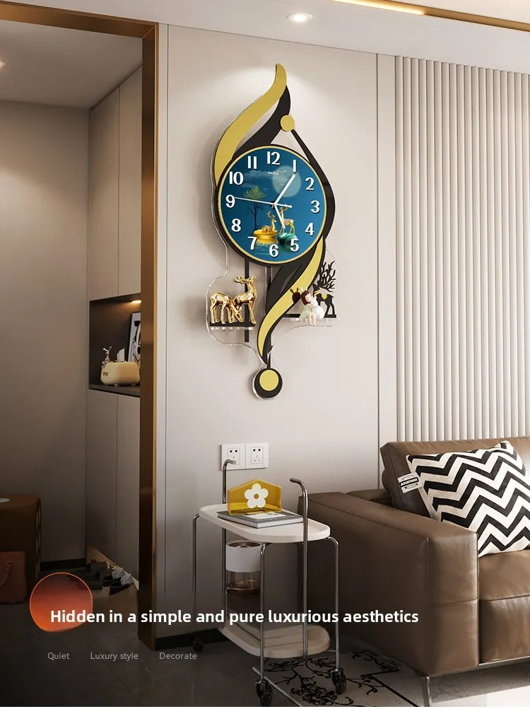 Simple And Modern Home Furnishings Creative Wall Clock Aesthetic Design Silent Digital Clock Restaurant Wall Clock Room Decor