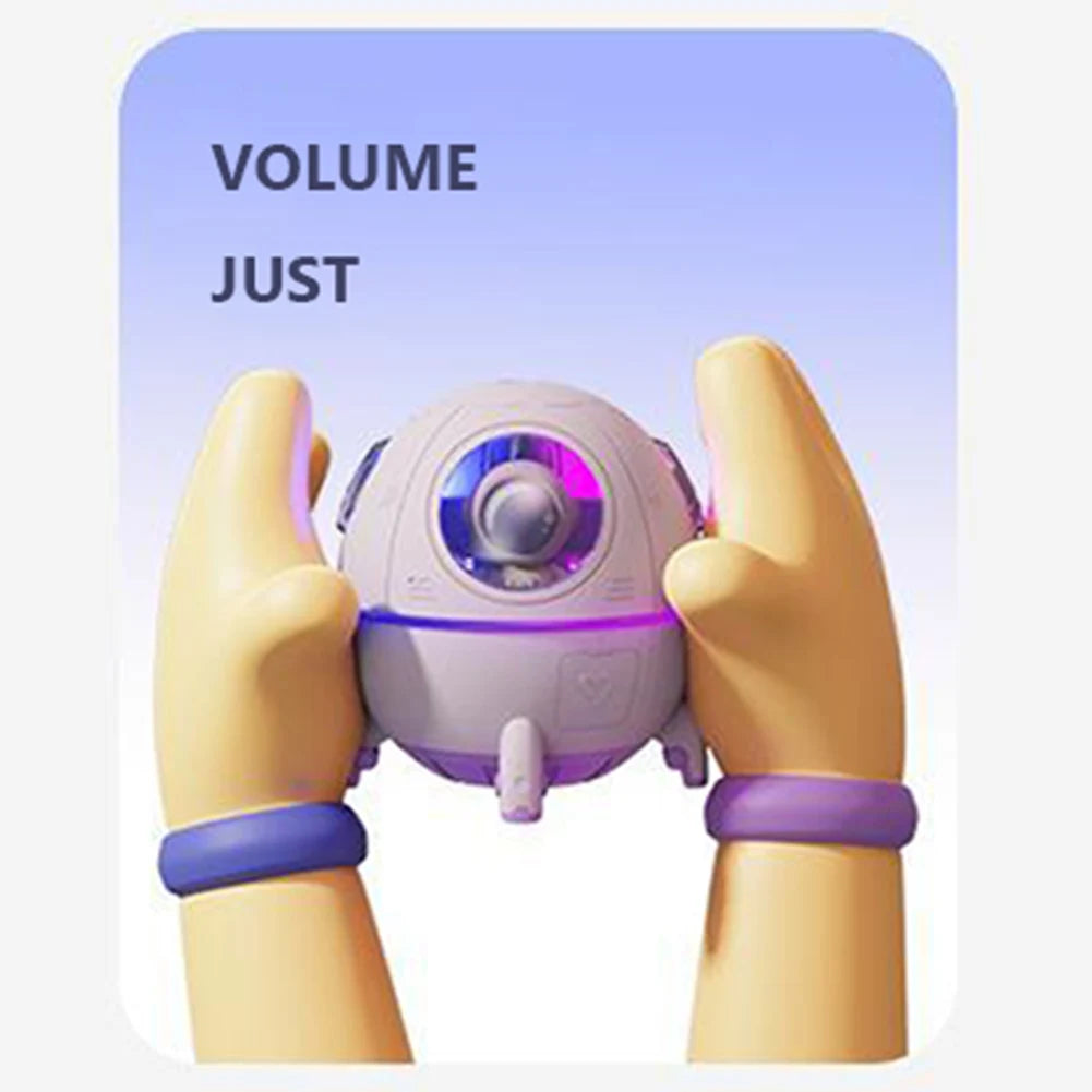 Portable Mini Humidifier,Astronaut Space Small Cool Mist Humidifiers 220ML,USB Desktop Humidifier with Auto Shut Off,Night Light