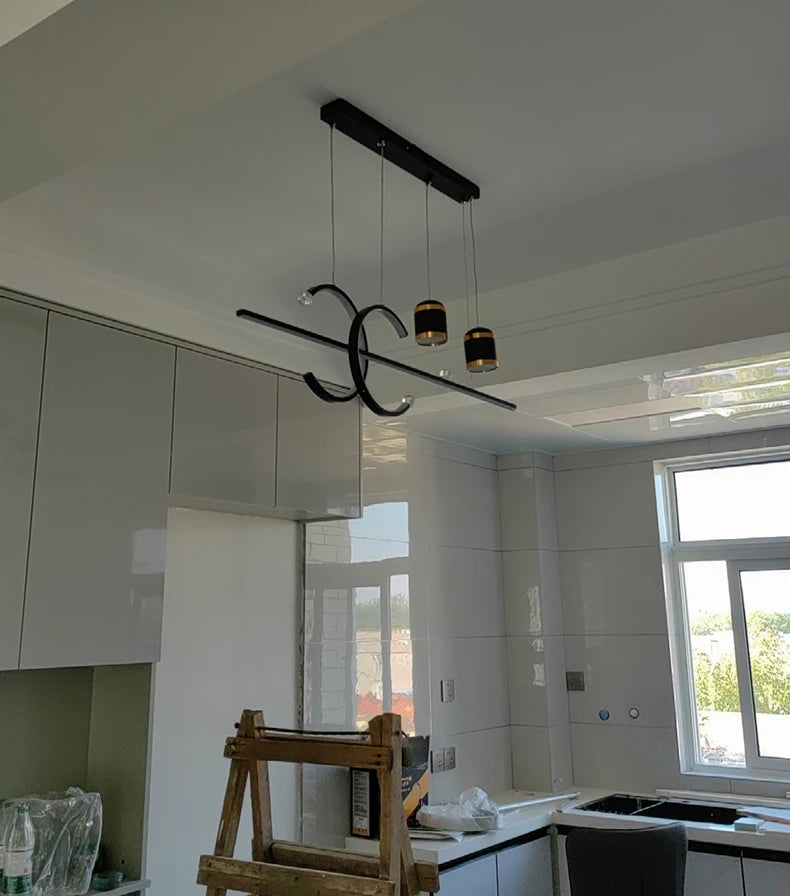 Modern Dining Room Pendant Light LED Smart Remote Control Dining Table Hanging Lamp Luxury Lustre Home Indoor Decor Chandelier
