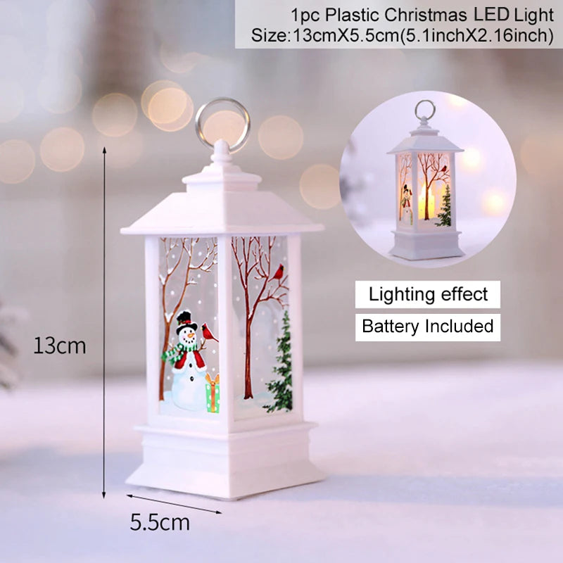 Christmas Lantern Light Merry Christmas Decorations for Home 2025 Christmas Tree Ornaments Xmas Gifts New Year 2026