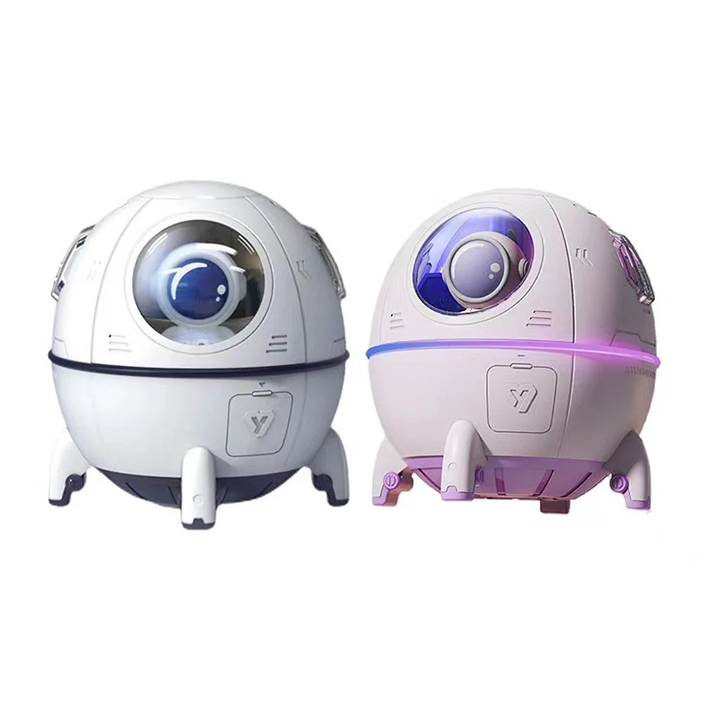 Portable Mini Humidifier,Astronaut Space Small Cool Mist Humidifiers 220ML,USB Desktop Humidifier with Auto Shut Off,Night Light