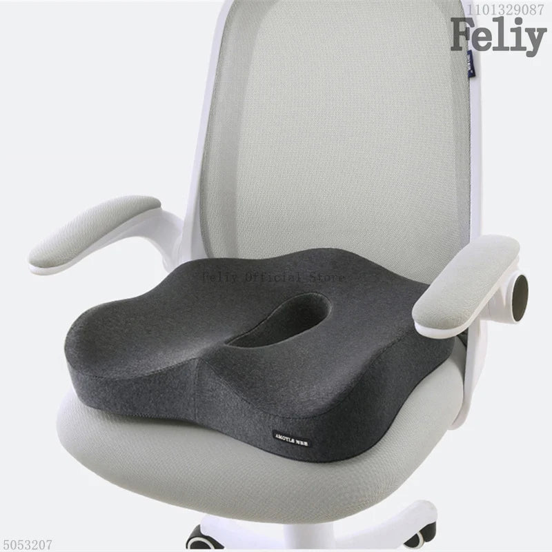 Memory Foam Car Seat Support Waist Cushion Massage Lumbar Orthopedic Pillow Office Chair Buttock Cushion Pain Relief Pillow Sets