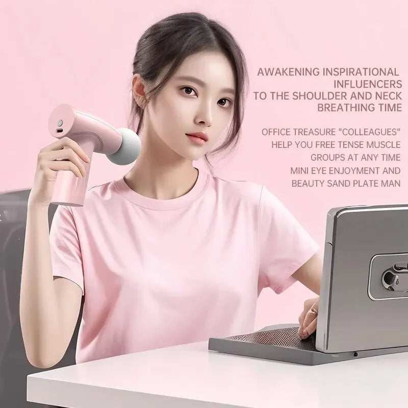 Mini Fascial Massage Gun Vibration Massage Machine Muscle Relaxation Neck And Back Compression Massager Portable Fitness