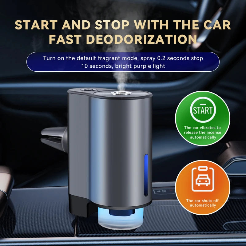 Humidifier Essential Oil Diffuser Smart Car Air Aromatherapy Diffuser, Fragrance Car Air fresheners with Three Adjustable