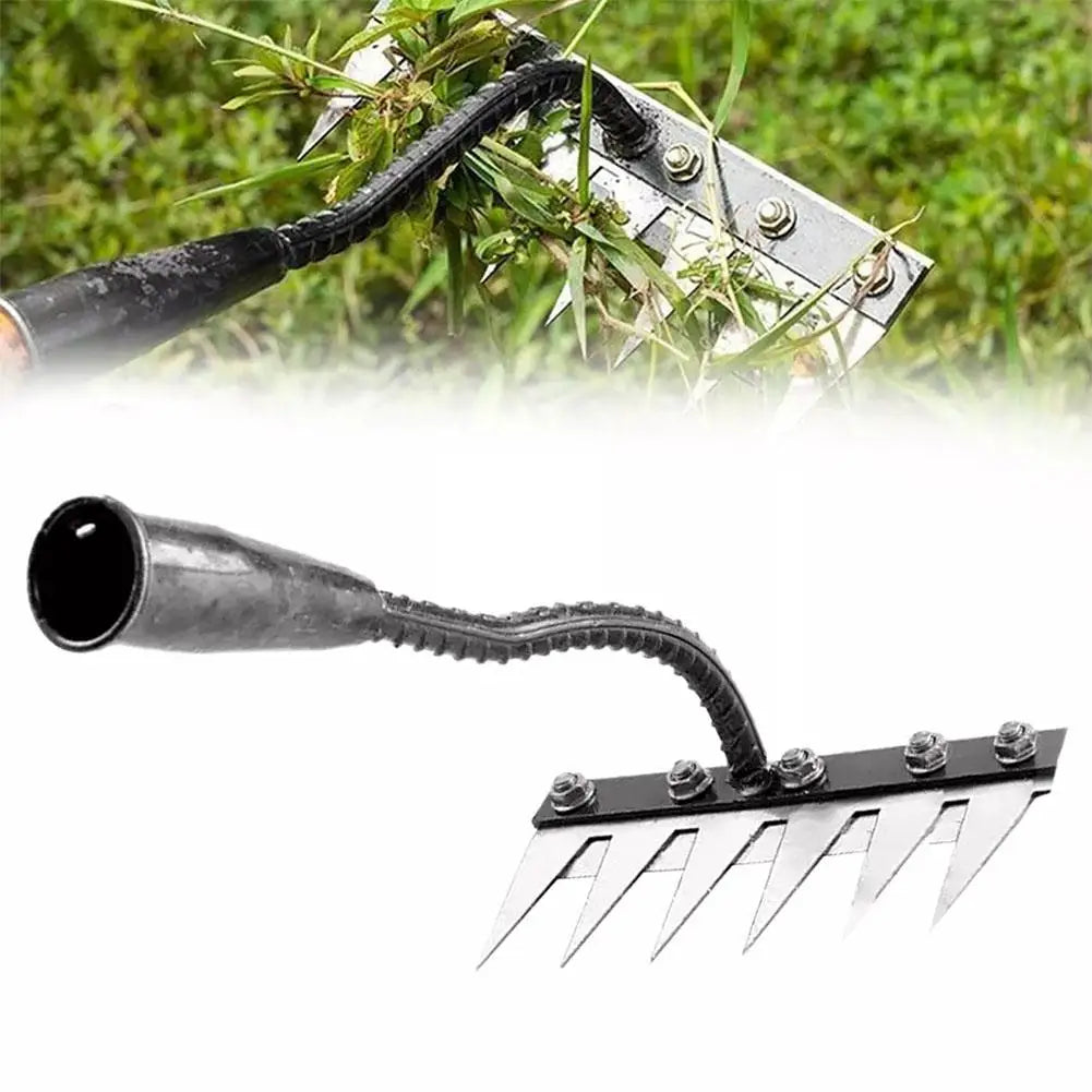 5/6/7/8 Teeth Garden Hand Rake Farm Tool Weeding Scarifier Agricultural Nail Harrow Metal Harrow Garden WeedingTool