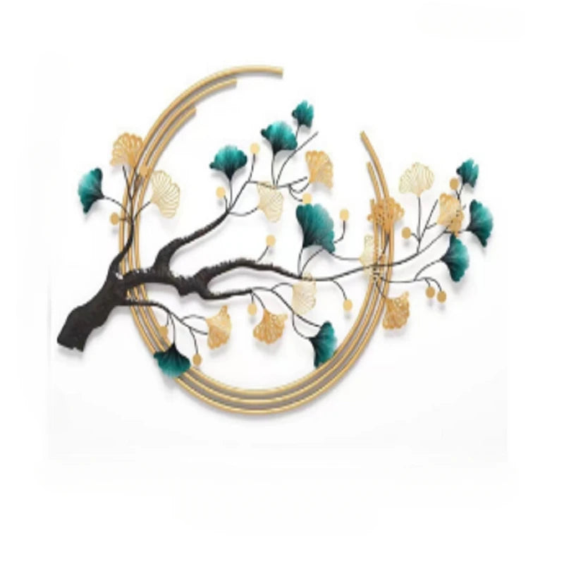 Creative Living Room TV Background 3D Leaf Metal Art Decor Bedroom Restaurant Modern Simplicity Room Decoration Accessories G