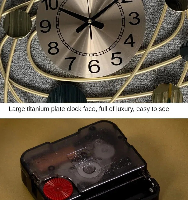 6.6 Inches Luxury Wall Clock For Living Room Modern Wall Clocks Aesthetic Elegant Stylish Kitchen Clock Big Size Decoration Home