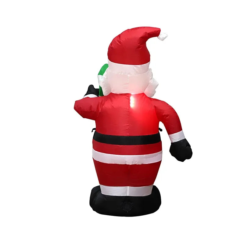 1pc Christmas Decoration Inflatable Toy Gift Snowman Penguin Built-in LED Lights Indoor Outdoor New Year Party DIY Garden Decor