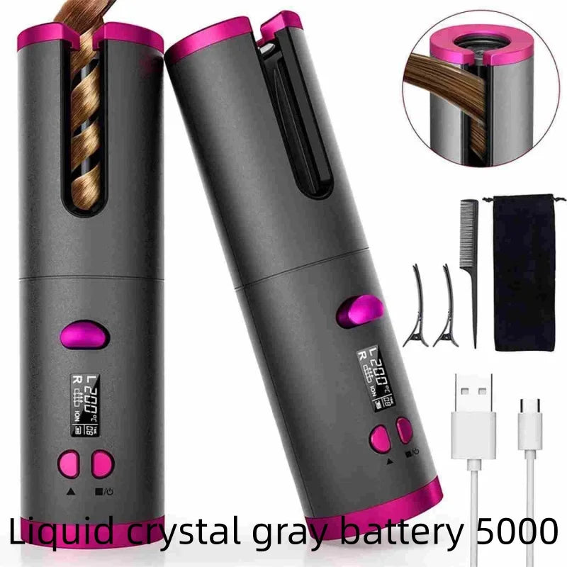 Portable cordless curler