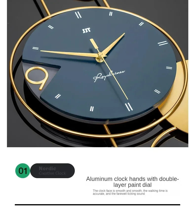 Luxury Living Room Modern Simple Wall Clock Home Decoration When Wall Clocks Creative Quartz Clock Ornaments Home Accessories