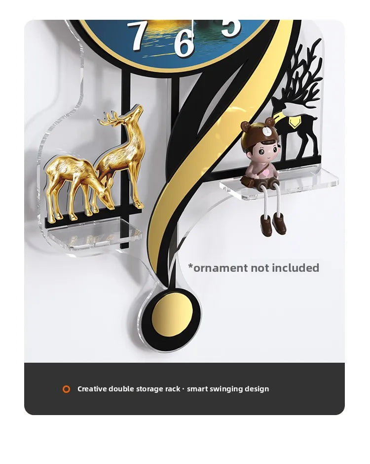 Simple And Modern Home Furnishings Creative Wall Clock Aesthetic Design Silent Digital Clock Restaurant Wall Clock Room Decor