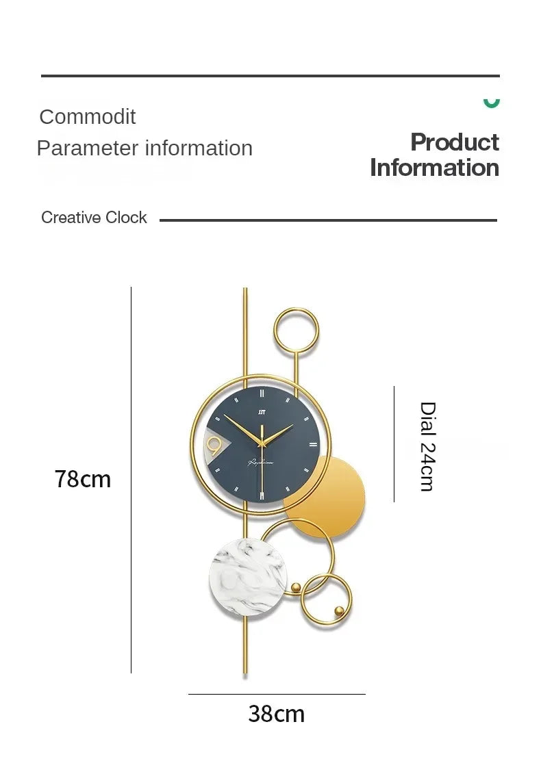 Luxury Living Room Modern Simple Wall Clock Home Decoration When Wall Clocks Creative Quartz Clock Ornaments Home Accessories