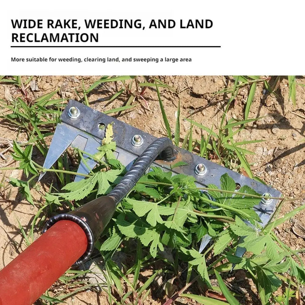 5/6/7/8 Teeth Garden Hand Rake Farm Tool Weeding Scarifier Agricultural Nail Harrow Metal Harrow Garden WeedingTool