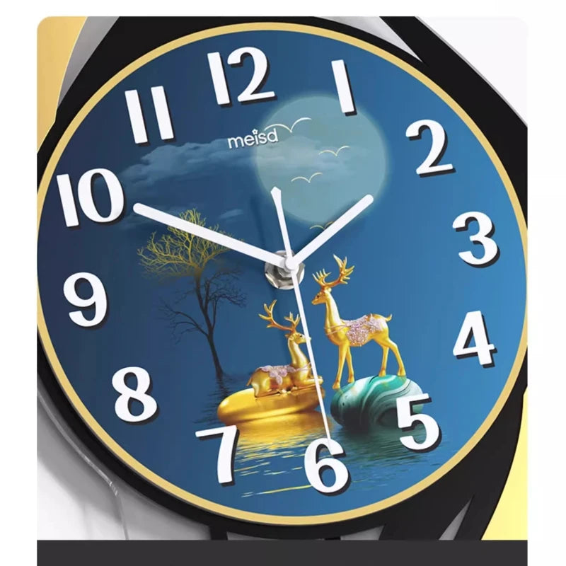 Simple And Modern Home Furnishings Creative Wall Clock Aesthetic Design Silent Digital Clock Restaurant Wall Clock Room Decor