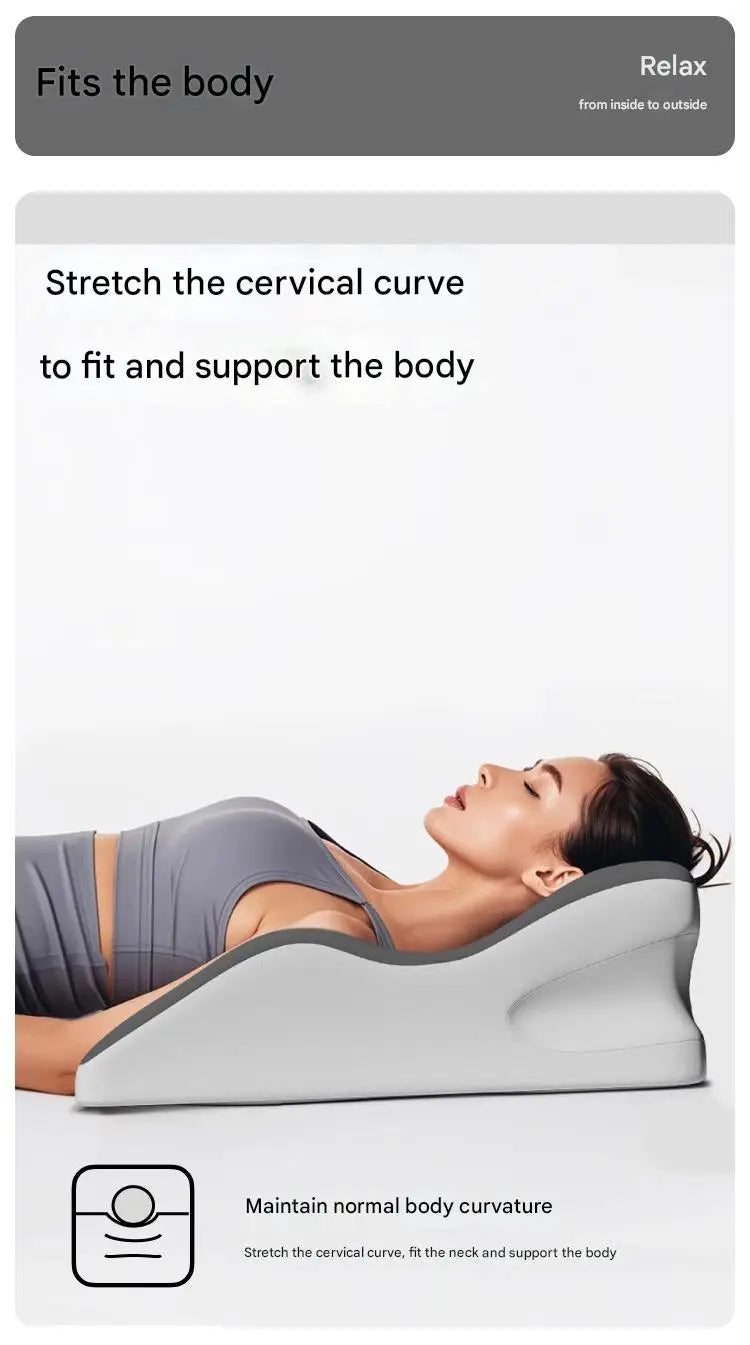 Multi-Position Memory Foam Pillow – Cooling Bed/Floor Cushion for Stomach Sleepers, 60x36x22cm