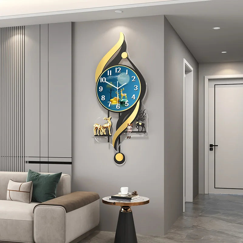 Simple And Modern Home Furnishings Creative Wall Clock Aesthetic Design Silent Digital Clock Restaurant Wall Clock Room Decor
