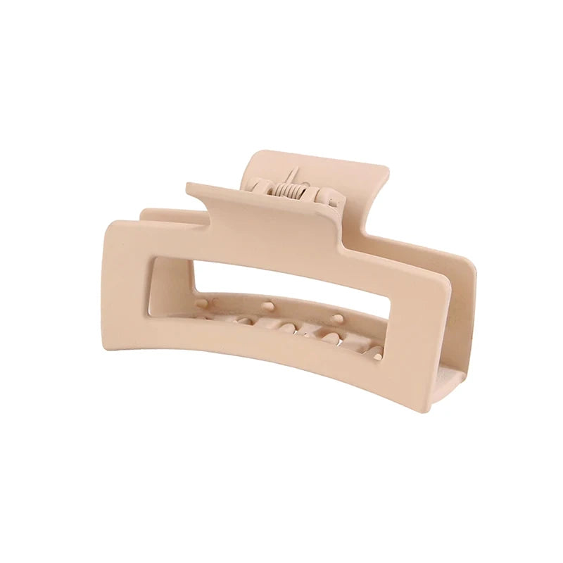 8.5cm 10.5cm Large Square Matte Hair Claw Clip Non Slip Solid Color Shark Hair Clip for Women Girls Hair Accessories