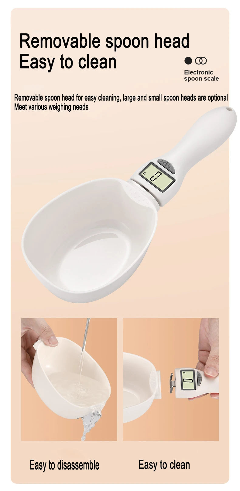 Pet Food Scale Digital Display Kitchen Scale LCD Electronic Precision Weighing Tool Dog Cat Feeding Food Measuring Spoon