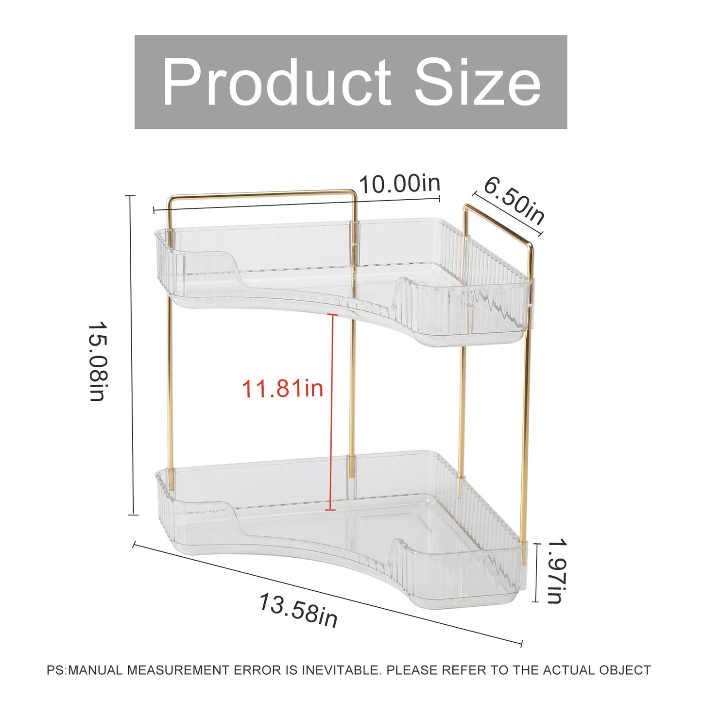 Makeup Storage Shelf Corner Bathroom Counter Organizer Bathroom Countertop Shelf Makeup Storage Clear Perfume Tray Holder