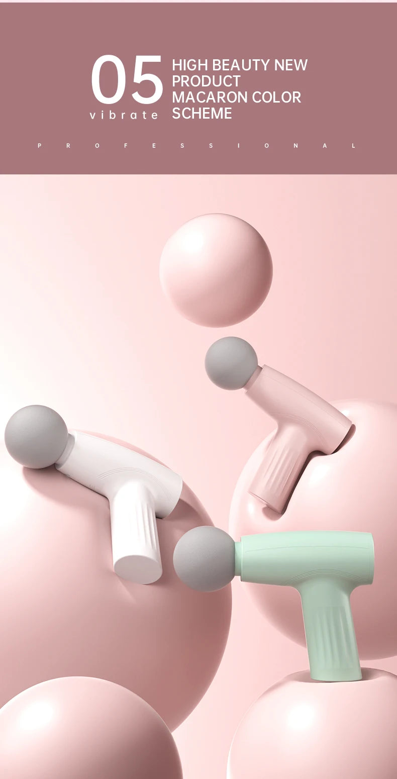 Mini Fascial Massage Gun Vibration Massage Machine Muscle Relaxation Neck And Back Compression Massager Portable Fitness