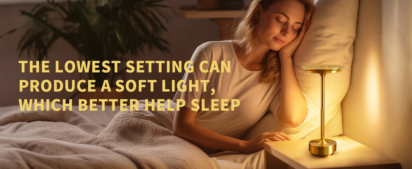 Rechargeable Table Lamp LED Touch Sensor Desktop Night Light Wireless Reading Lamp for Restaurant Hotel Bar Bedroom Decor Light