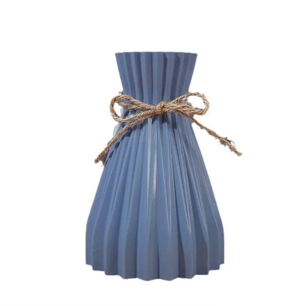 Creative Origami Vase European Pleated Vase Plastic Waist Folding Flower Vase Folding Paper Style Dry Flower Bottle Modern