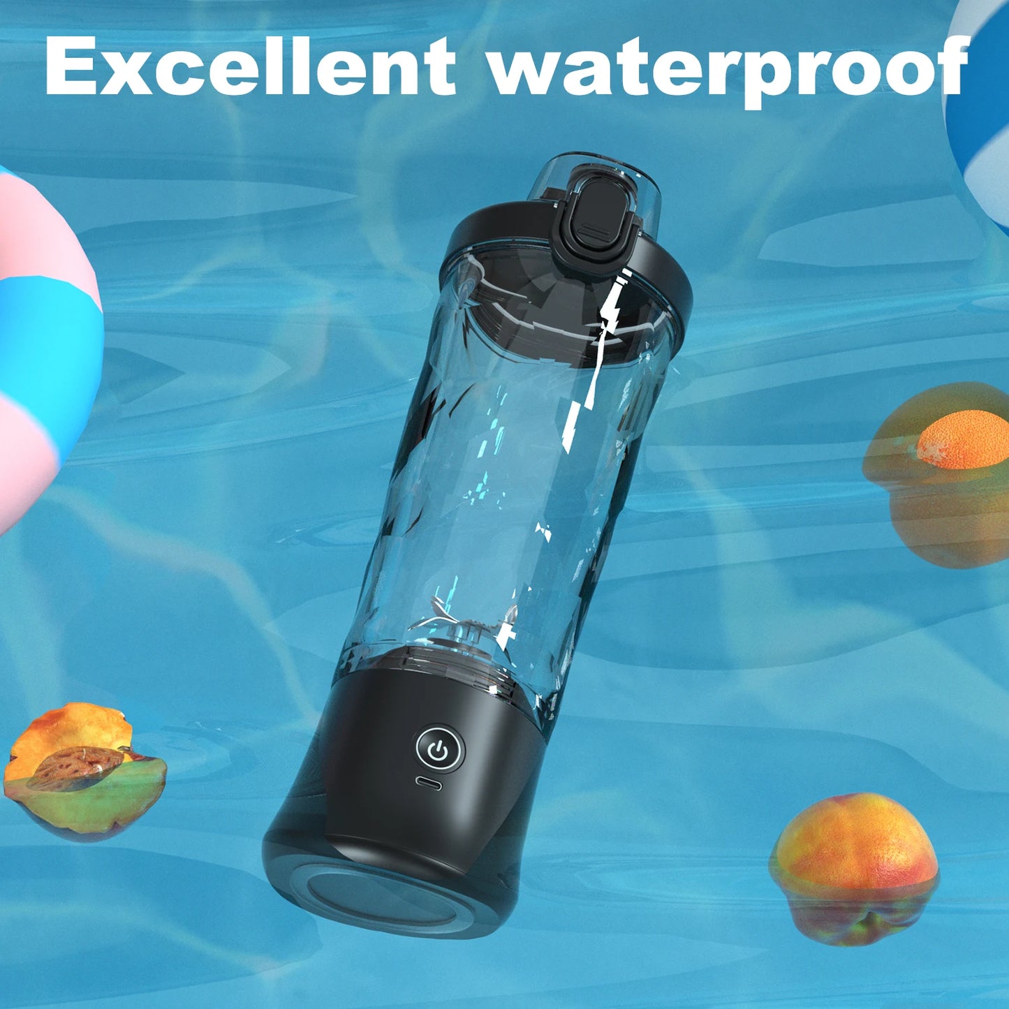 New Portable Blender 600ML Electric Juicer Fruit Mixers 4000mAh USB Rechargeable Smoothie Mini Blender Personal Juicer colorf
