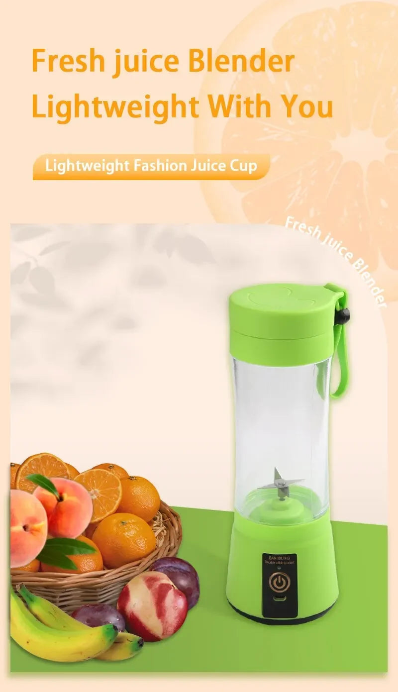 FreshSip™ Mini Blender – Portable USB Juicer for Smoothies, Shakes & Fresh Fruit