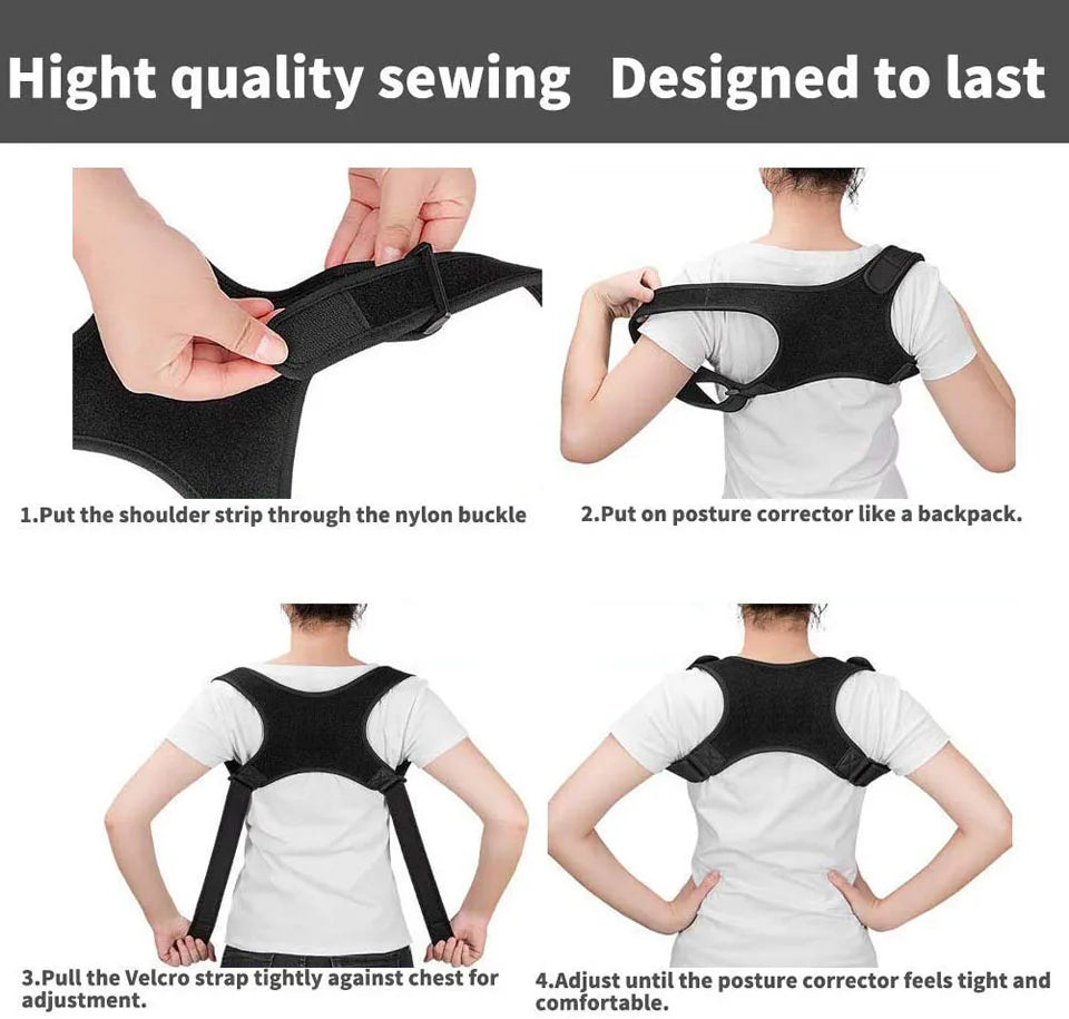 Kid Adjustable Posture Corrector Back Support Children Shoulder Belt Rectify Straighten Correction Pain Relief Beauty Girls Boys