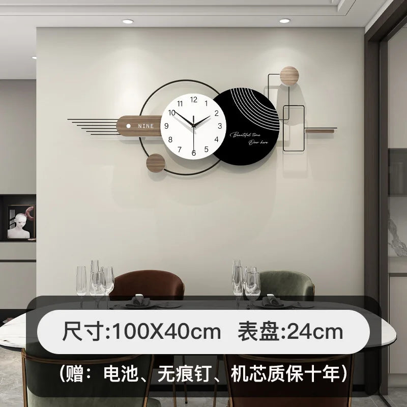 Nordic Luxury Wall Clock Creative Modern Living Room Decor Silent Scandinavian Dining Room Wall Art Clock