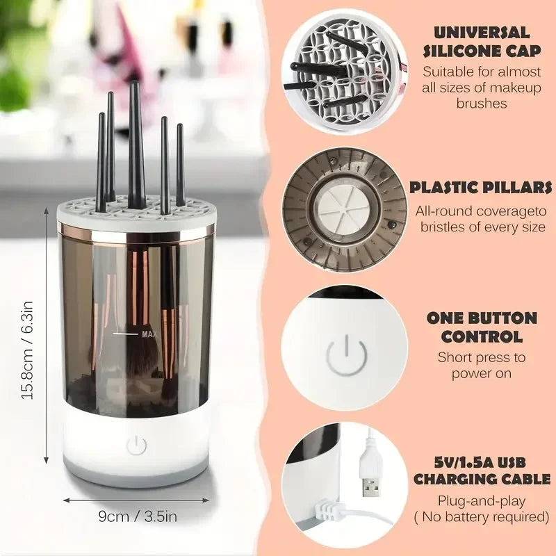 USB Electric Makeup Brush Cleaner – Fast, Mess-Free Cleaning in Seconds
