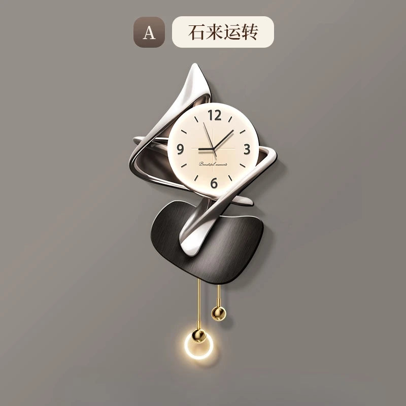 Light Luxury Living Room Decoration Clock High-End Digital Wall Clock Modern Art Home Decor Hanging Painting Wall Watch Mute