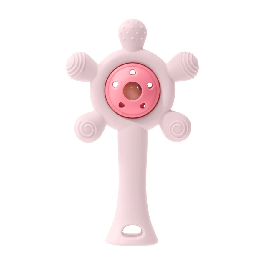 Color Kids Silicone Teether Toy Baby Rattle Toy Teething Ring Sensory Toys For Toddlers Teething Chewing Toy Baby Accessories