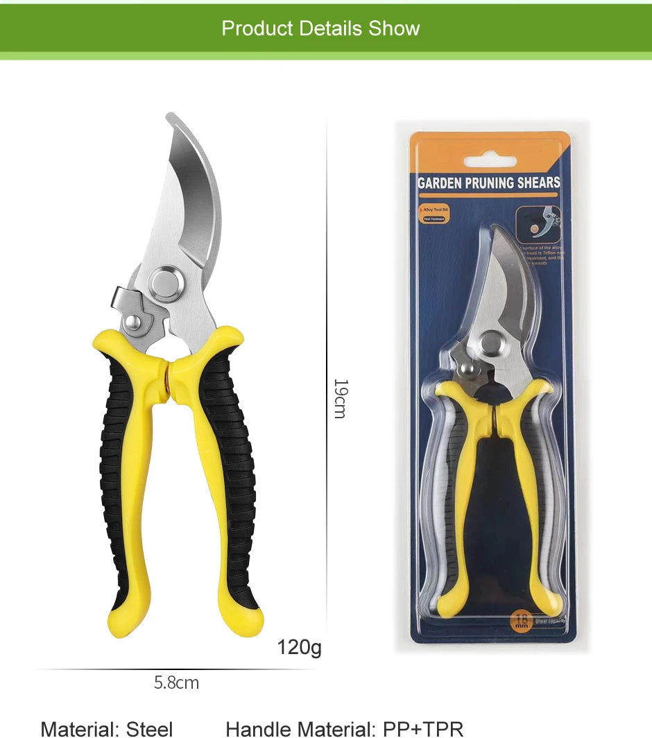 Garden Scissors for Bonsai Professional Pruning Trees Orchard Grape Branches Gadgets Agricultural Farm Hand Tools Floral Pruner
