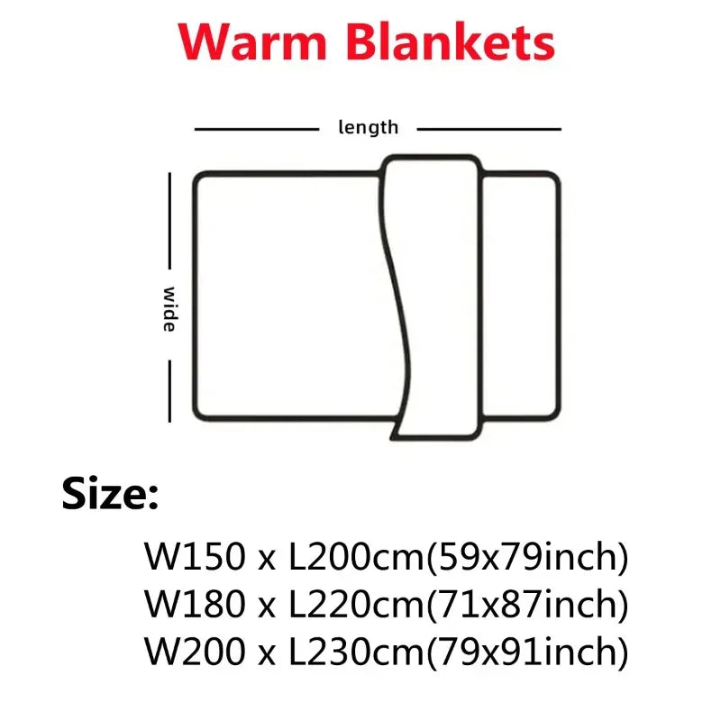 Soft Warm Weighted Blankets for Beds Thickened Quilt Duvet Soft Coral Fleece Flannel Blankets Double Side Plush Comforter Quilt