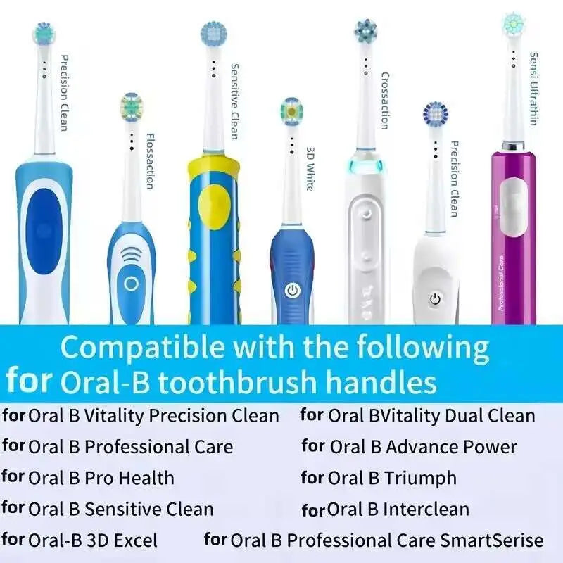 4/12/16/20 Pcs Electric Toothbrush Replacement Brush Heads Compatible with Oral-B Braun Professional - Soft Bristles Dental Care