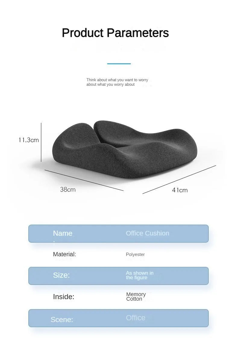 New Tailbone Sciatica Back Pain Relief Comfort Office Chair Car Seat Cushion Non-Slip Orthopedic Memory Foam Coccyx Cushion