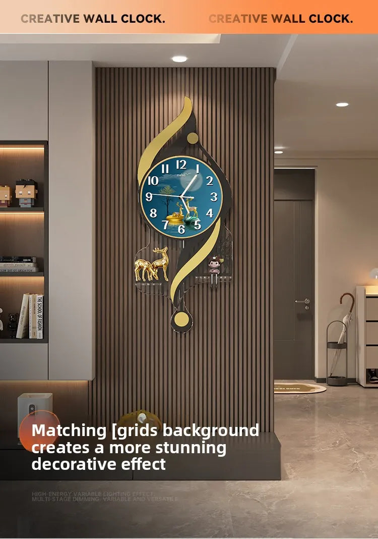 Simple And Modern Home Furnishings Creative Wall Clock Aesthetic Design Silent Digital Clock Restaurant Wall Clock Room Decor