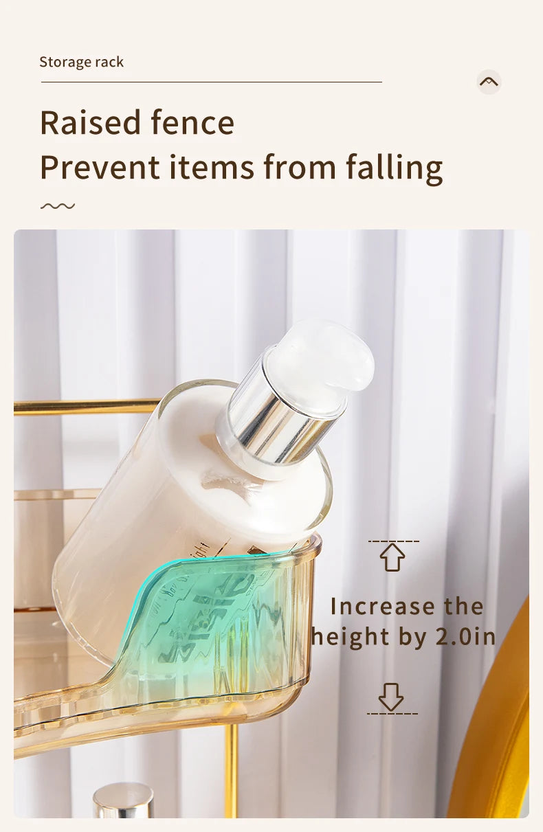 Makeup Storage Shelf Corner Bathroom Counter Organizer Bathroom Countertop Shelf Makeup Storage Clear Perfume Tray Holder