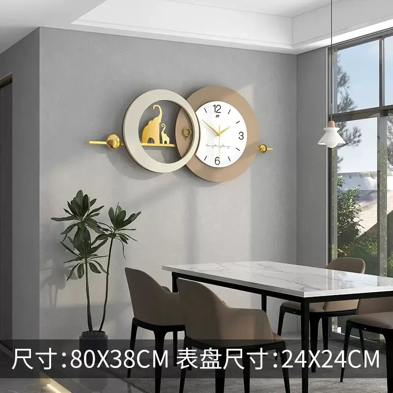 Nordic Luxury Wall Clock Creative Modern Living Room Decor Silent Scandinavian Dining Room Wall Art Clock