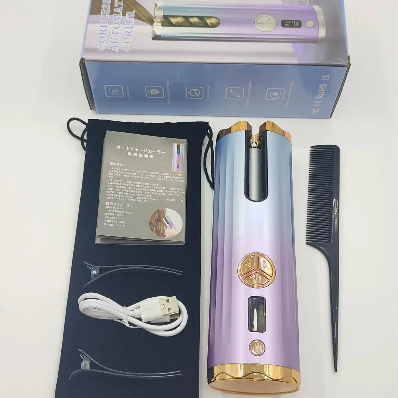 Portable cordless curler