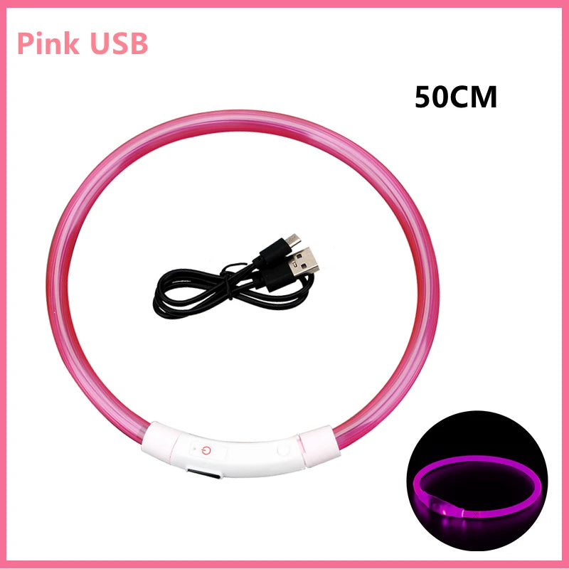 LumiPaw™ Luxe LED Pet Collar – USB Rechargeable, Adjustable &amp; Radiantly Safe