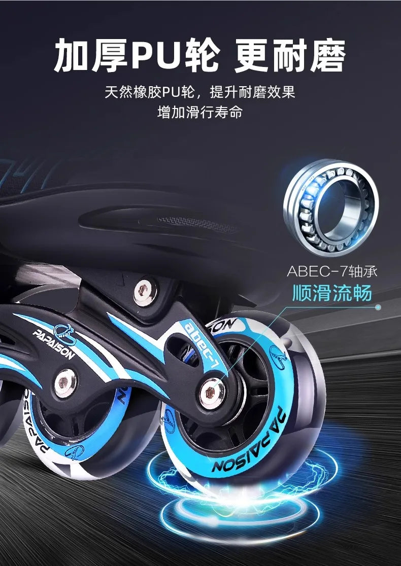 Adjustable Inline Roller Skate Shoes Professional Flashing Sliding Sneaker Outdoor Racing Speed Skating 4 Wheels Shoes Gifts