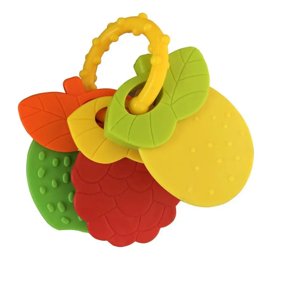Fruit Macaroon Teether Teething toys for teething babies Easy to grip Food-grade silicone Anti-Swallowing design